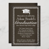 Faire-part de certificat de diplôme - tableau de b (Devant / Derrière)