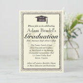 Faire-part de certificat d'obtention du diplôme (Debout devant)