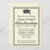 Faire-part de certificat d'obtention du diplôme (Devant / Derrière)