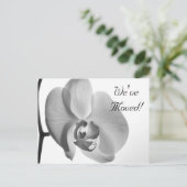 Faire-part de changement d'adresse de l'orchidée b (Debout devant)