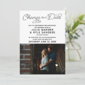 Faire-part de changement de date de mariage (Debout devant)