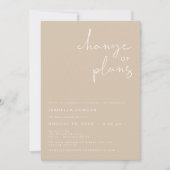 Faire-part de changement de plans pour un mariage (Devant)