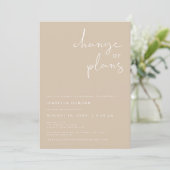 Faire-part de changement de plans pour un mariage (Debout devant)