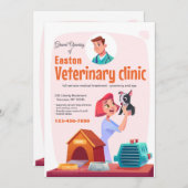 Faire-part de clinique vétérinaire (Devant / Derrière)