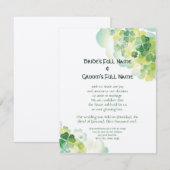 Faire-part de coins de trèfle vert et de papillon (Devant / Derrière)