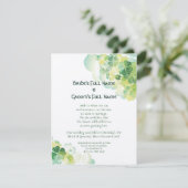 Faire-part de coins de trèfle vert et de papillon (Debout devant)