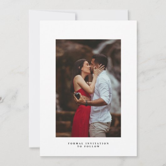 Faire-part de collage de photo moderne de sauvegar (Dos)