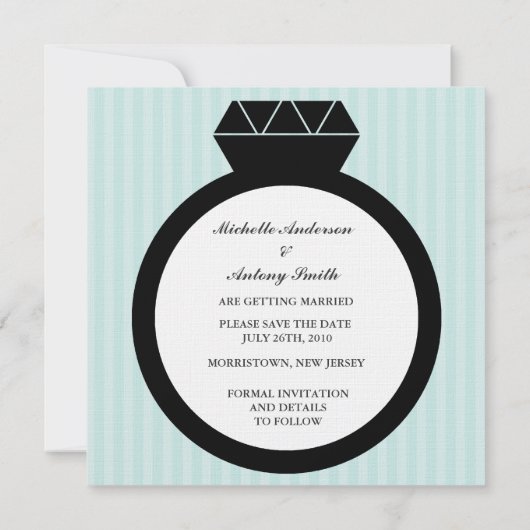 Faire-part de commande de bague de fiançailles (Dos)