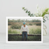 Faire-part de conception moderne simple et bordée (Debout devant)