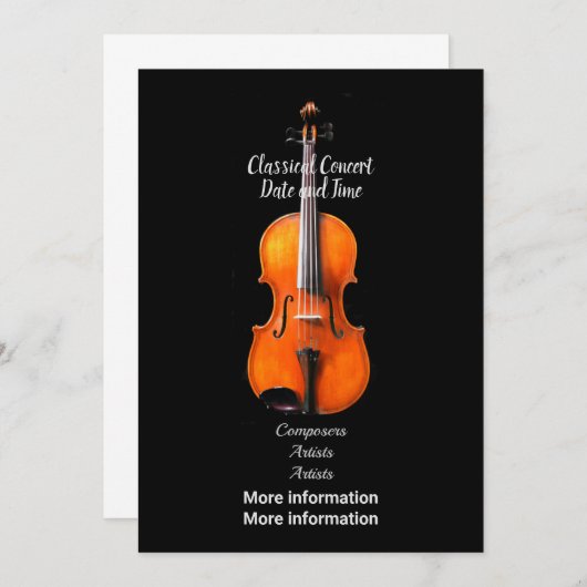 Faire-part de concert (Devant / Derrière)