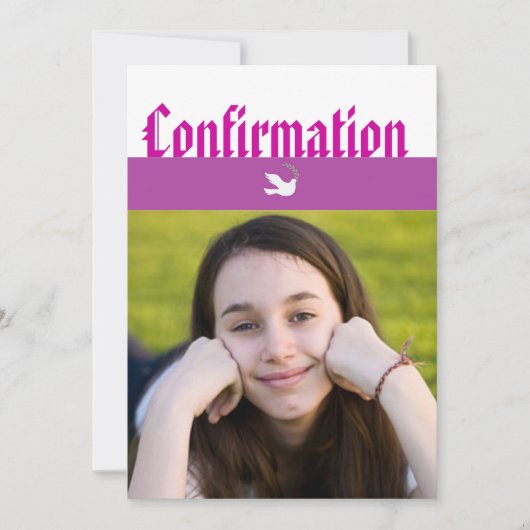 Faire-part de confirmation (Devant)