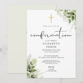 Faire-part de confirmation de monogramme de verdur (Devant / Derrière)