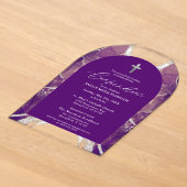 Faire-part de Confirmation Moderne Agate Argent Vi (Poser)