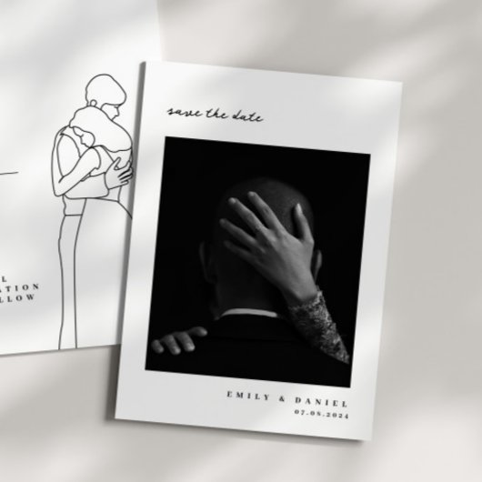 Faire-part de conservation de date de mariage élég