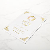 Faire-part de conservation de luxe avec monogramme (Rotation)