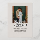 Faire-part de conservation de photo de crête de mo (Verso)