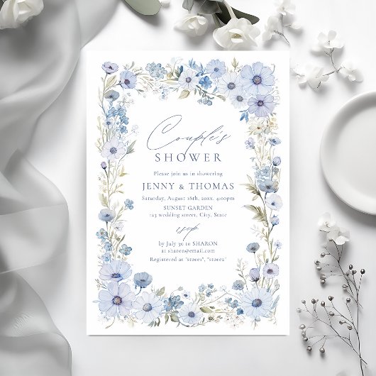 Faire-part de Couple de Mariage Fleur de Champ Ble