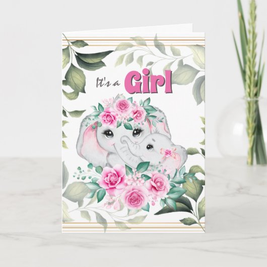 Faire-part de couronne de naissance d'une petite f (Devant)