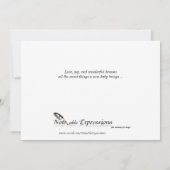 Faire-part de croquis pour bébé du ventre maternel (Dos)