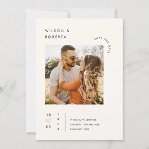 Faire-part de date à sauvegarder avec photo de coe