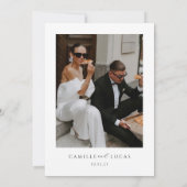 Faire-Part de Date à Sauvegarder Minimal Moderne (Dos)