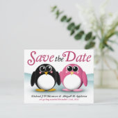 Faire-part de date à sauver de pingouins adorables (Debout devant)