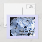 Faire-part de date Baby Blue Hydrangea (Devant / Derrière)