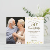 Faire-part de date de 50e anniversaire de mariage  (Debout devant)