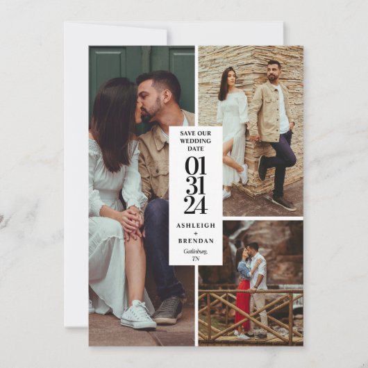 Faire-part de date de mariage à conserver avec un  (Devant)