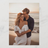 Faire-Part de Date de Mariage à Encadrer avec un R (Dos)