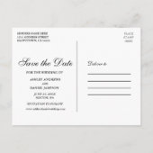 Faire-part de date de mariage à encadrer floral ro (Dos)