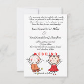 Faire-part de date de mariage à figure bâton migno (Dos)