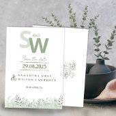 Faire-part de date de mariage à la botanique inspi