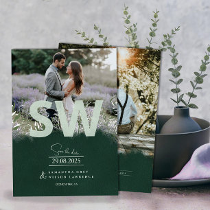 Faire-part de date de mariage à la botanique inspi
