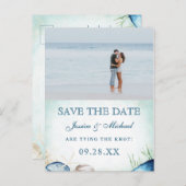 Faire-part de date de mariage à l'aquarelle sur la (Devant / Derrière)