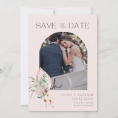 Faire-part de date de mariage à l'arche de palmier (Devant)