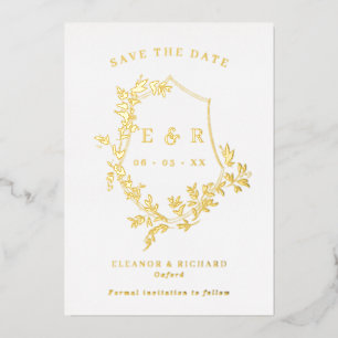 Faire-Part de Date de Mariage à Monogramme au Blas