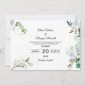 Faire-part de date de mariage à photo moderne avec (Dos)