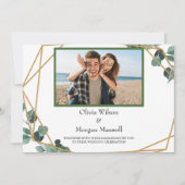 Faire-part de date de mariage à photo moderne avec (Devant)