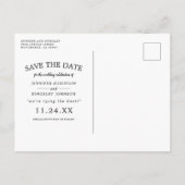 Faire-part de date de mariage à sauvegarder avec p (Dos)