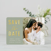 Faire-Part de Date de Mariage à Sauvegarder Écritu (Debout devant)