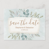 Faire-part de date de mariage à thème botanique ve (Devant)