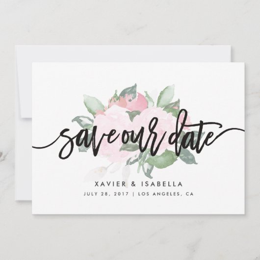 Faire-part de date de mariage | Annonce de sauvega (Devant)