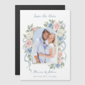 Faire-part de date de mariage avec arche florale à (Devant / Derrière)