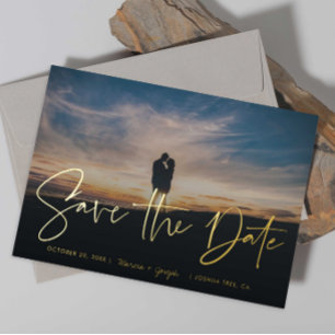 Faire-part de date de mariage avec écriture manusc