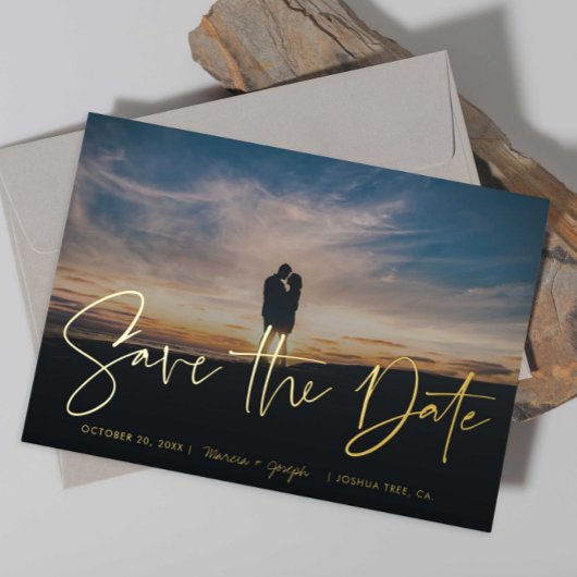 Faire-part de date de mariage avec écriture manusc