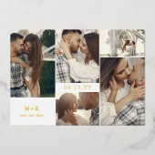 Faire-part de date de mariage avec initiales et ph (Recto)