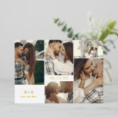 Faire-part de date de mariage avec initiales et ph (Debout devant)