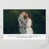 Faire-part de date de mariage avec initiales et ph (Verso)