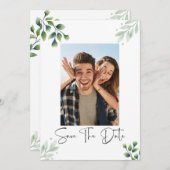 Faire-part de date de mariage avec photo de verdur (Devant / Derrière)
